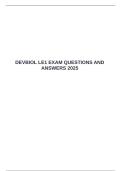 DEV BIOL EXAM BUNDLE WITH COMPLETE SOLUTIONS