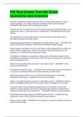 PSI Real Estate Test MA Exam Questions and Answers