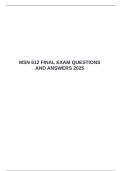 MSN 612 FINAL EXAM BUNDLE COMPLETE SOLUTIONS