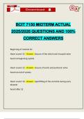 BCIT 7150 MIDTERM ACTUAL 2025&sol;2026 QUESTIONS AND 100&percnt; CORRECT ANSWERS