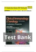 Test Bank - Clinical Immunology and Serology A Laboratory Perspective Fifth Edition&lpar; Christine Dorresteyn Miller&comma; 2024&rpar; All Chapters 1-25&vert;&vert; Complete solution &vert; GRADE A&plus;&period;