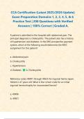 CCA Certification &lpar;Latest 2025&sol;2026 Update&rpar; Exam Preparation Domains 1&comma; 2&comma; 3&comma; 4&comma; 5&comma; & 6 Practice Test &vert; 200 Questions with Verified Answers &vert; 100&percnt; Correct &vert; Graded A&period;