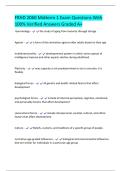 FRDH 3070 Midterm 1 Exam Questions With 100&percnt; Verified Answers Graded A&plus;