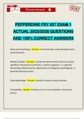 PEPPERDINE PSY 657 EXAM 1 ACTUAL 2025&sol;2026 QUESTIONS AND 100&percnt; CORRECT ANSWERS