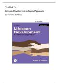 Test Bank For Lifespan Development: A Topical Approach 5th Edition By: Robert S. Feldman.Latest 2025