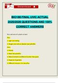 PACKAGE DEAL&colon;&colon;&colon; UVIC BIOLOGY 186 ACTUAL 2025&sol;2026 Q&A 100&percnt; CORRECT ANSWERS