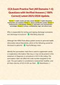CCA Exam Practice Test &lpar;All Domains 1-6&rpar; Questions with Verified Answers &vert; 100&percnt; Correct&vert; Latest 2025&sol;2026 Update&period; 