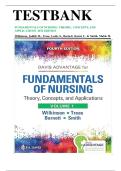 TEST BANK FOR FUNDAMENTALS OF NURSING THEORY CONCEPTS AND APPLICATIONS 4TH EDITION WILKINSON