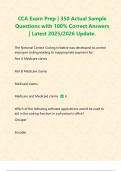 AHIMA CCA &lpar;Certified Coding Associate&rpar; certification Exams PACKAGE DEAL&vert; BUNDLE contains the Latest 2025&sol;2026 Exam&comma; practice test&comma; Test Bank&comma; Exam prep with verified solutions - Everything you need to pass CCA is here&excl;&excl;