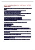CPSI Practice Exam Questions And Answers Verified  100&percnt; Correct 