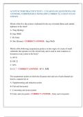 ACUPUNCTURE PRACTICE TEST 1 - 2 YEAR EXAM &vert; QUESTIONS AND  ANSWERS &vert; VERIFIED SOLUTIONS &lpar;100&percnt; CORRECT&rpar; &vert; LATEST EXAM  UPDATE 
