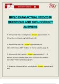 IBCLC EXAM ACTUAL 2025&sol;2026 QUESTIONS AND 100&percnt; CORRECT ANSWERS