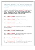 CHEAT SHEET - PROPERTY & CASUALTY EXAM &vert; QUESTIONS AND  ANSWERS &vert; VERIFIED ANSWERS &lpar;100&percnt; CORRECT&rpar; &vert; LATEST EXAM  UPDATE 