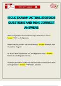 IBCLC EXAM &num;1 ACTUAL 2025&sol;2026 QUESTIONS AND 100&percnt; CORRECT ANSWERS