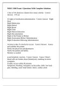 NRSG 3100 Exam 1 Questions With Complete Solutions