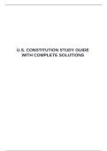   U&period;S&period; CONSTITUTION STUDY GUIDE WITH COMPLETE SOLUTIONS &emsp;