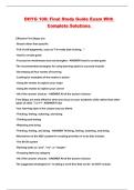 DHYG 100&colon; Final Study Guide Exam With Complete Solutions 