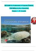 TEST BANK For Fundamentals of Corporate Finance&comma;  13th Edition by Ross&comma; Westerfield&comma;  Chapters 1 - 27&comma; Complete