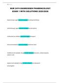 Nur 2474 Rasmussen Pharmacology Exam 1 2025&sol;2026 &ndash; Complete Study Solutions