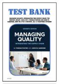 Test Bank for Managing Quality&semi; Integrating the Supply Chain 7th Edition &lpar;Wiley&comma; 2022&rpar; by S&period; Thomas Foster and John W&period; Gardner&comma; Isbn no&semi; 9781119883869&comma; all 15 Chapters Covered