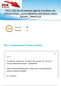 WGU C955 Pre-Assessment &vert; Applied Probability & Statistics Exam &vert; Latest 2025&sol;2026 Actual Questions & Answers &lpar;Graded A&plus;&rpar;