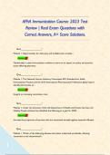 APhA Immunization Course&colon; 2023 Test Review &vert; Real Exam Questions with Correct Answers&comma; A&plus; Score Solutions&period;      
