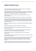 MUSIC PRAXIS 5113 QUESTIONS AND ANSWERS 100&percnt; SOLVED