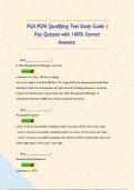 PGA PGM Qualifying Test Study Guide &vert; Key Quizzes with 100&percnt; Correct Answers&period;      