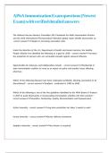 APhA Immunization Exam questions &lpar;Newest Exam&rpar; with verified detailed answers