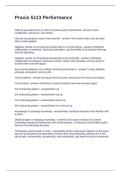 Praxis 5113 Performance Questions and Answers