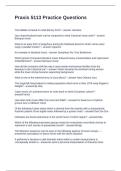 Praxis 5113 Practice Questions with Accurate Answers