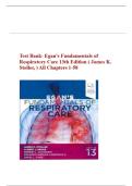 Test Bank&colon; Egan's Fundamentals of Respiratory Care 13th Edition &lpar; James K&period; Stoller&comma; &rpar; 2025&sol;2026