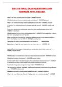 BIO 310 FINAL EXAM QUESTIONS AND ANSWERS 100&percnt; SOLVED 
