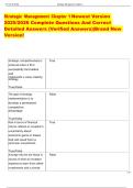 Strategic Management Chapter 1 Newest Version  2025&sol;2026 Complete Questions And Correct  Detailed Answers &lpar;Verified Answers&rpar;&vert;Brand New  Version&excl; 