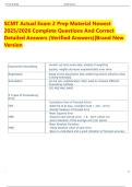 SCMT Actual Exam 2 Prep Material Newest  2025&sol;2026 Complete Questions And Correct  Detailed Answers &lpar;Verified Answers&rpar;&vert;Brand New  Version