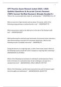 CPT Practice Exam Newest &lpar;Latest 2025 &sol; 2026 Update&rpar; Questions & Accurate Correct Answers &lpar;100&percnt; Correct Verified Answers&rpar; Already Graded A&plus;