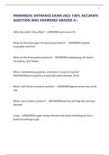 PARAMEDIC ENTRANCE EXAM 2025 100&percnt; ACCURATE QUESTION AND ANSWERES GRADED A&plus;