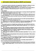 MECHANICS EXAM Questions-NEiEP and Answers