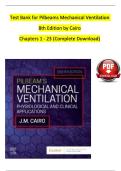Test Bank For Pilbeam's Mechanical Ventilation - Physiological and Clinical Applications 8th Edition by James M&period; Cairo&comma; 9780323871648&comma; All Chapters 1-23 &comma; LATEST