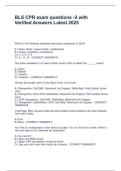 BLS CPR exam questions -2 with Verified Answers Latest 2025&period;