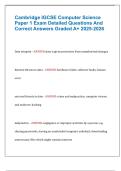 Cambridge IGCSE Computer Science Paper 1&colon; Detailed Questions and Answers &lpar;2025&ndash;2026&rpar; &ndash; Graded A&plus;