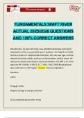 FUNDAMENTALS SWIFT RIVER ACTUAL 2025&sol;2026 QUESTIONS AND 100&percnt; CORRECT ANSWERS