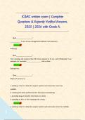 IC&RC written exam &vert; Complete Questions & Expertly Verified Answers&comma; 2025 &vert; 2026 with Grade A&period;      