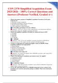 CON 2370 Simplified Acquisition Exam 2025&sol;2026 &ndash; 100&percnt; Correct Questions and Answers &lpar;Professor Verified&comma; Graded A&plus;&rpar;