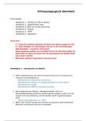Samenvatting doelstellingen orthopedagogische werkveld