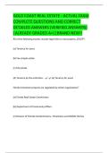 GOLD COAST REAL ESTATE - ACTUAL EXAM  COMPLETE QUESTIONS AND CORRECT  DETAILED ANSWERS &lpar;VERIFIED ANSWERS&rpar;  &vert;ALREADY GRADED A&plus;&vert;&vert;BRAND NEW&excl;&excl; 