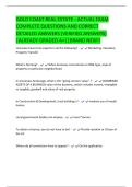 GOLD COAST REAL ESTATE - ACTUAL EXAM  COMPLETE QUESTIONS AND CORRECT  DETAILED ANSWERS &lpar;VERIFIED ANSWERS&rpar;  &vert;ALREADY GRADED A&plus;&vert;&vert;BRAND NEW&excl;&excl; 