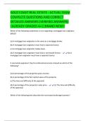 GOLD COAST REAL ESTATE - ACTUAL EXAM  COMPLETE QUESTIONS AND CORRECT  DETAILED ANSWERS &lpar;VERIFIED ANSWERS&rpar;  &vert;ALREADY GRADED A&plus;&vert;&vert;BRAND NEW&excl;&excl; 