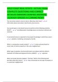 GOLD COAST REAL ESTATE - ACTUAL EXAM  COMPLETE QUESTIONS AND CORRECT  DETAILED ANSWERS &lpar;VERIFIED ANSWERS&rpar;  &vert;ALREADY GRADED A&plus;&vert;&vert;BRAND NEW&excl;&excl; 