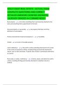 GOLD COAST REAL ESTATE - ACTUAL EXAM  COMPLETE QUESTIONS AND CORRECT  DETAILED ANSWERS &lpar;VERIFIED ANSWERS&rpar;  &vert;ALREADY GRADED A&plus;&vert;&vert;BRAND NEW&excl;&excl; 